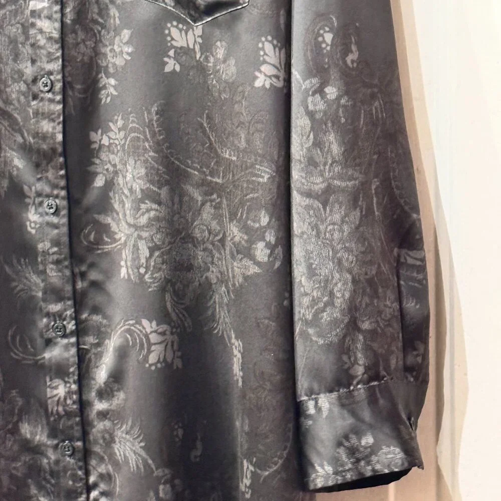 Lauren Ralph Lauren Sz L Long Sleeve Tunic  Nightshirt Monogram Embroidered - Picture 3 of 8